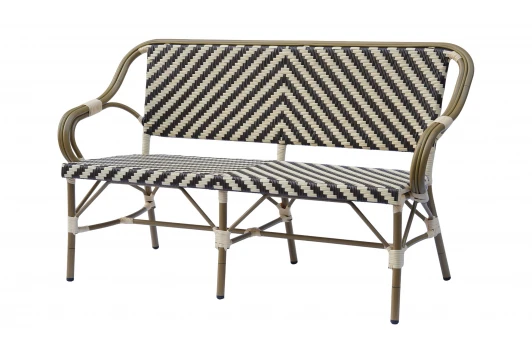 ZF2186C Coffee "Кабри" диван двухместный из искусственного ротанга, цвет бежево-коричневый 4SIS ZF2186C Coffee