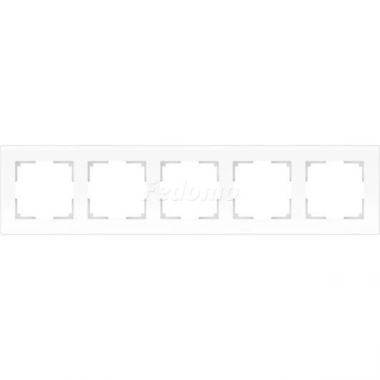 WL01-Frame-05 Рамка на 5 постов Werkel Favorit, белый матовый