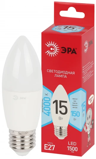 LED B35-15W-840-E27 R Лампочка светодиодная E27 15Вт ЭРА LED B35-15W-840-E27 R LED B35-15W-840-E27 R