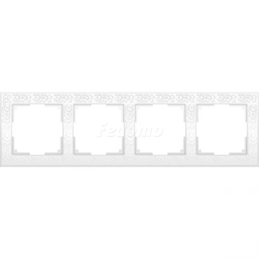 WL05-Frame-04-white Рамка на 4 поста Werkel Flock, белый