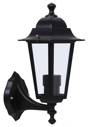 HL270 (075-012-0001) black Бра уличное Horoz Erguvan, 1 плафон, черный с прозрачным