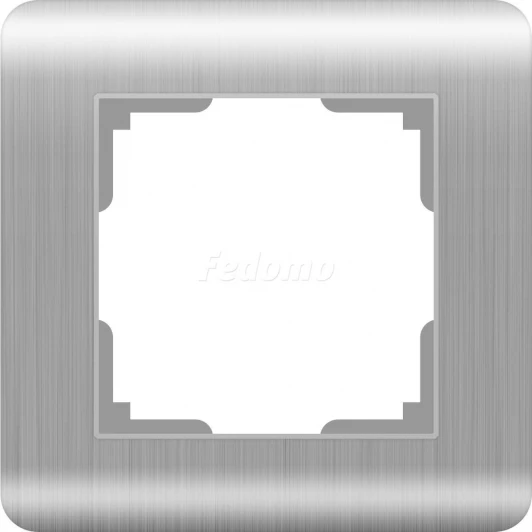 WL12-Frame-01 Рамка на 1 пост Werkel Stream, серебро