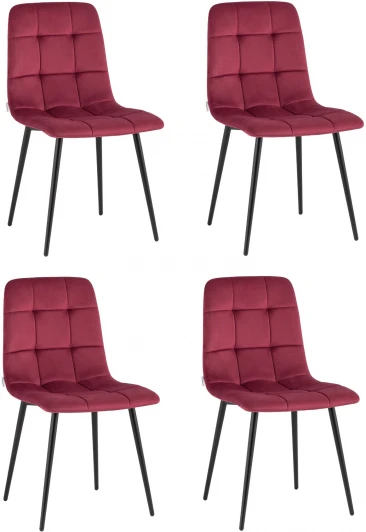 УТ000036534 Стул Одди велюр красный 4 шт. Stool Group арт.УТ000036534