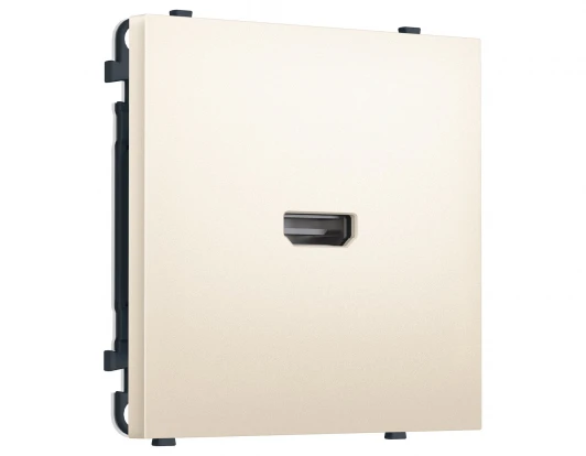 MS254030 Комплект механизма розетки HDMI 2.1 (Жемчужно-кремовый) Ambrella Volt QUANT PRO MS254030