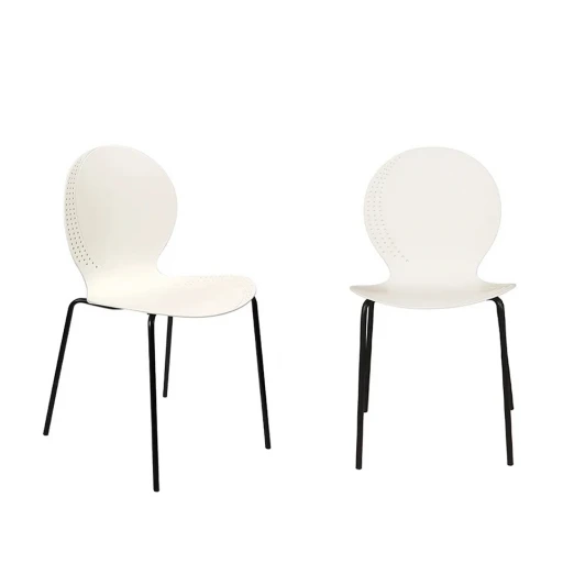 FR 1064P Комплект из 2-х стульев Wave белый с черными ножками Bradex Home FR 1064P