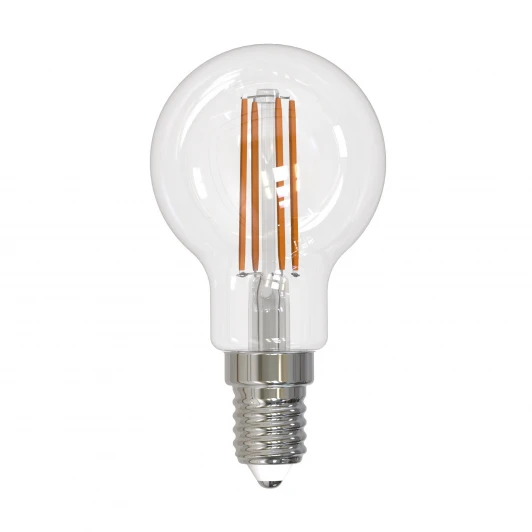 LED-G45-11W/3000K/E14/CL PLS02WH картон Лампочка светодиодная шар прозрачная E14 11W 3000K Uniel LED-G45-11W/3000K/E14/CL PLS02WH