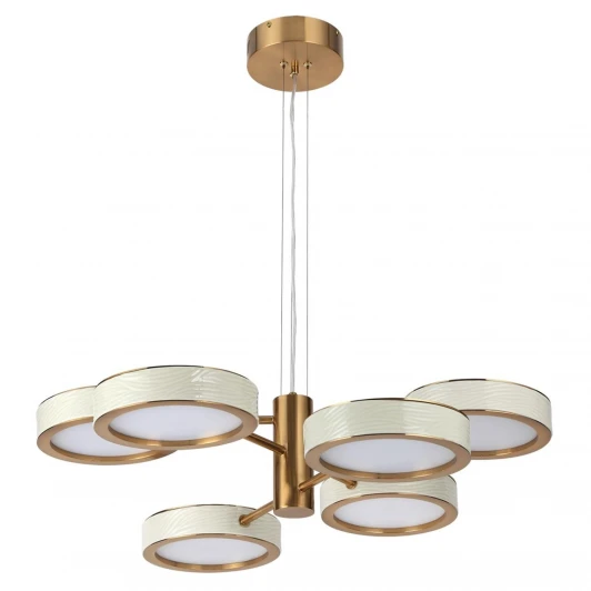 5450/99L Подвесная люстра Odeon Light Riviera 5450/99L молочный/античная бронза/металл/керамика/хрусталь/акрил LED x 99W 2000К/3000K/4000K/переключ