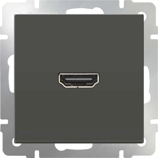 WL07-60-11 Розетка встраиваемая HDMI Werkel, серо-коричневый