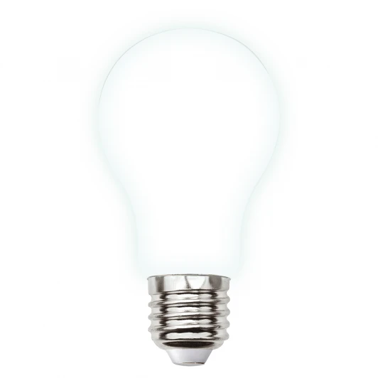 LED-A60-9W/4000K/E27/FR GLH01WH Лампочка светодиодная шар белая E27 9W 4000K Uniel LED-A60-9W/4000K/E27/FR GLH01WH