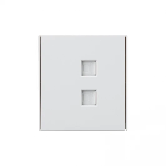 KR-78-0725-4 Розетка компьютерная двойная RJ45+RJ45 кат6 с/у жемчуг Kranz Strong KR-78-0725-4