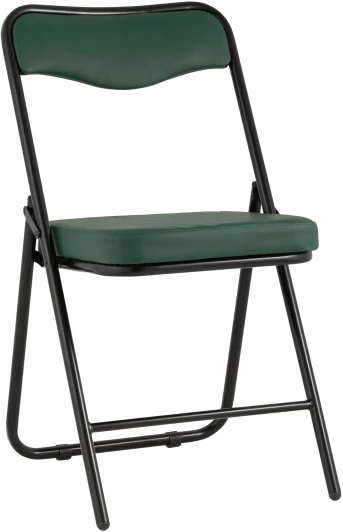 УТ000035364 Складной стул Джонни экокожа зелёный каркас черный матовый Stool Group УТ000035364