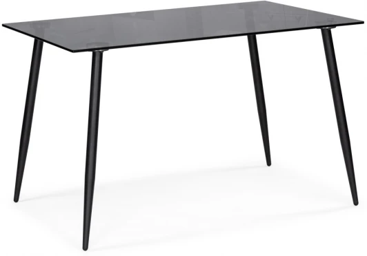 15551 Стеклянный стол Woodville Smoke 120х80х75 clear gray / black 15551