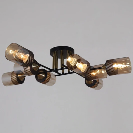 48460-0.3-08 BK+COPPER Подвесная люстра на штанге Reluce 48460-0.3-08 BK+COPPER