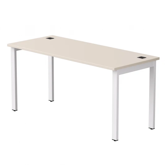 254S008GU9003 Стол прямой Everprof EVO (ЭВО) на металлокаркасе 1580х670х755 мм Кашемир/Белый 254S008GU9003