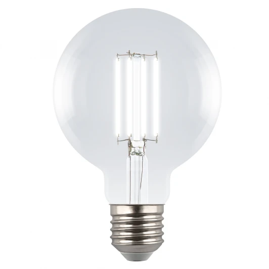 LED-G95-5W/4000K/E27/CL GLY01TR Лампа светодиодная, форма "шар", прозрачная, белый свет 4000K Uniel Яркая A++ LED-G95-5W/4000K/E27/CL GLY01TR