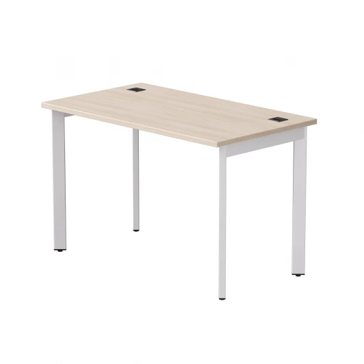 254S002DY9003 Стол прямой Everprof EVO (ЭВО) на металлокаркасе 1180х670х755 мм опоры 45гр Дуб Соната/Белый 254S002DY9003