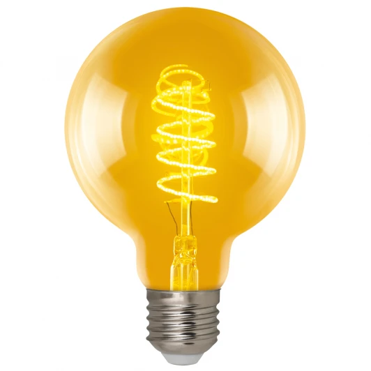 LED-G95-4W/GOLDEN/E27/CW GLV21GO Лампочка светодиодная шар желтая E27 4W Uniel LED-G95-4W/GOLDEN/E27/CW GLV21GO
