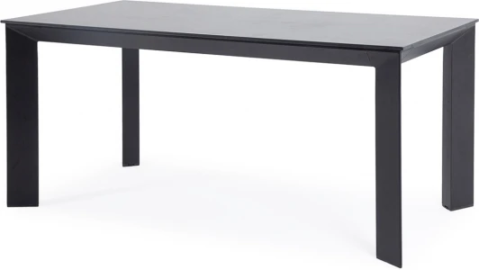 GRAY-140-80-B black "Венето" обеденный стол из HPL 140х80см, цвет "серый гранит", каркас черный 4SIS арт.УТ-00006565