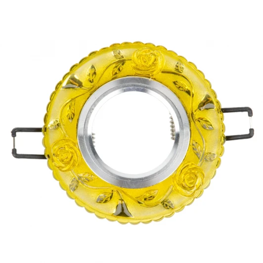 DLS-L150 GU5.3 GLASSY/YELLOW Встраиваемый точечный светильник Fametto Luciole DLS-L150 GU5.3 GLASSY/YELLOW (220V, круглые, розы)