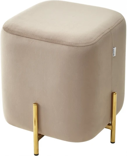 628M04401 Пуф для гостиной ARES BLUVEL-40 BEIGE / GOLD М-City