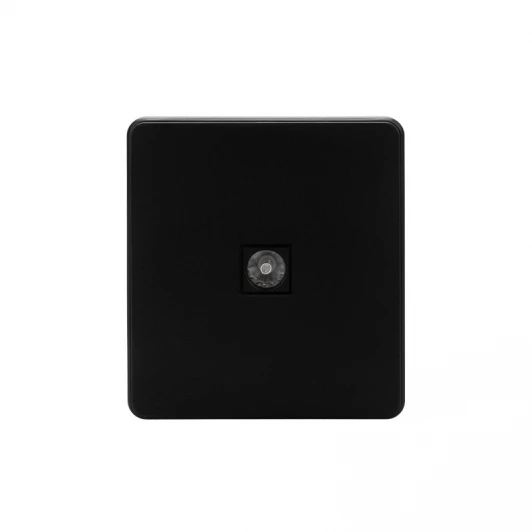 KR-78-0723-3 Розетка TV с/у оникс Kranz Round KR-78-0723-3