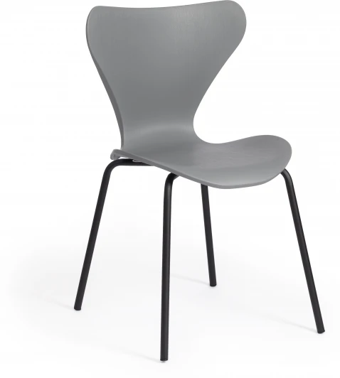17231 Стул Jacobsen (mod DC 102) / 1 шт. в упаковке Tetchair (Пластик,Металл,Экокожа/Серый,Черный ) арт. 17231