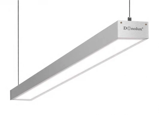 DL18513S200WW80 Светильник профильный подвесной светодиодный Donolux, серебро, 76.8W, 5280lm, 3000K, IP20, 200см, односторонний