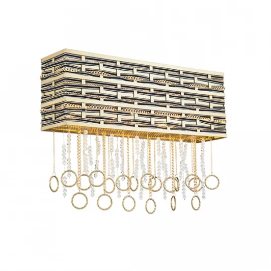 PERSO W4930.3 gold&black Настенный светильник Lucia Tucci Perso W4930.3 gold&black (220V, подвески, кольцо, плетеные)