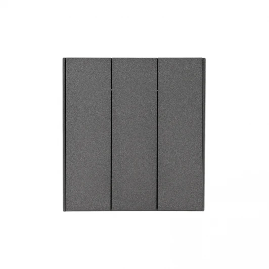 KR-78-0707-6 Выключатель трехклавишный 10А с/у графит Kranz Strong KR-78-0707-6