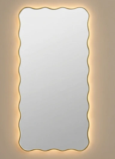 SM195LGL Fancy L LED Gold Зеркало в раме с подсветкой Art-Zerkalo SM195LGL 13931