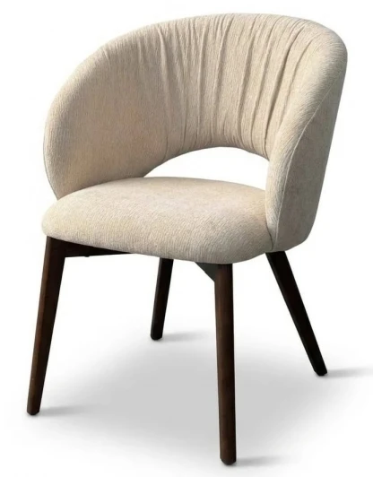 614M06134 Стул ПИОЛА (PIOLA), цвет СВЕТЛО-БЕЖЕВЫЙ CITY-102, букле / ОРЕХ каркас, ®DISAUR M-City 64851