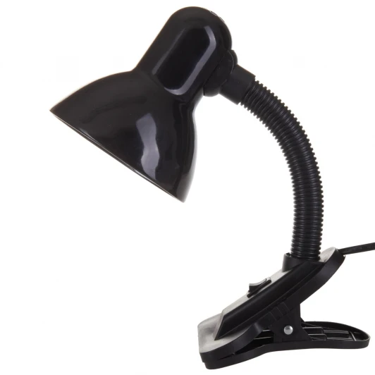 TLI-202 Black. E27 Интерьерная настольная лампа на прищепке Uniel TLI-202 Black. E27 (220V, выключатель)