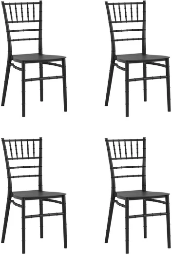 УТ000037180 Стул Chiavari (Кьявари) пластик черный 4 шт Stool Group (арт.УТ000037180)