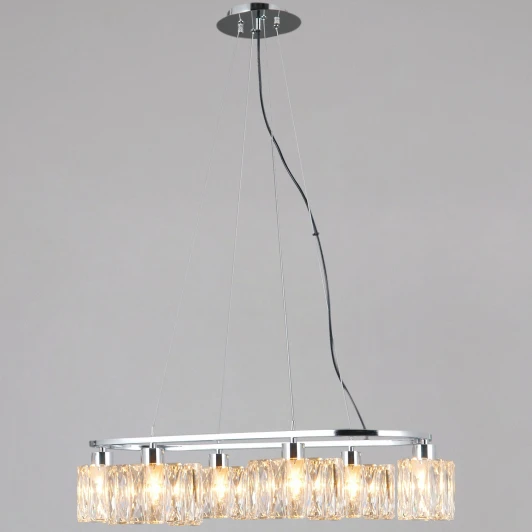 IL0834-6PSQ-26 CR DS Подвесная люстра хрустальная ILLUMICO IL0834-6PSQ-26 CR DS