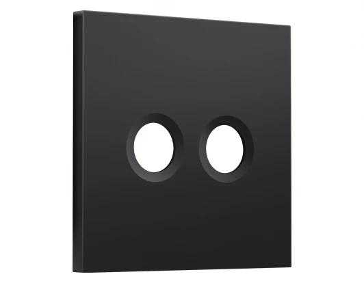 SP8133 Лицевая панель SIGMA (Черный матовый) для TV двойной розетки Ambrella Volt QUANT PRO SP8133