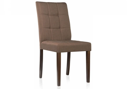 11030 Обеденный стул Woodville Madina dark walnut / fabric brown 11030