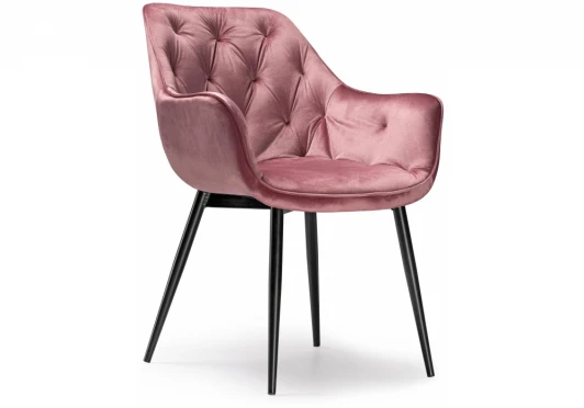 15009 Обеденный стул на металлокаркасе Woodville Remo dark pink 15009