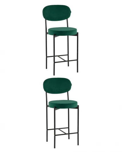 УТ000043059 Стул Бриф Original N полубарный велюр зеленый 2 шт. Stool Group УТ000043059