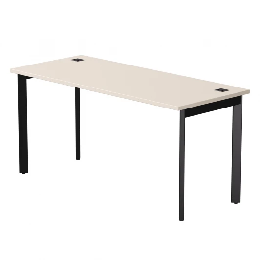 254S004GU9005 Стол прямой Everprof EVO (ЭВО) на металлокаркасе 1580х670х755 мм опоры 45гр Кашемир/Черный 254S004GU9005
