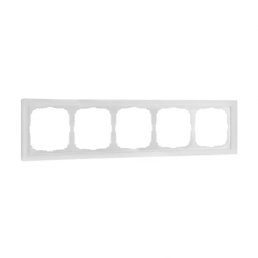 GAL330105 Рамка на 5 постов (матовый белый) Systeme Electric GAL330105