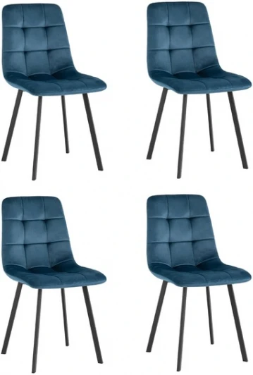 УТ000037227 Стул Chilly велюр сине-зеленый 4 шт. Stool Group (арт.УТ000037227)