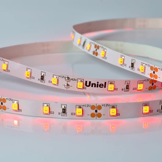 ULS-M11-2835-60LED/m-8mm-IP20-DC12V-4,8W/m-5M-RED PROFI катушка в герметичной упаковке Светодиодная лента Uniel ULS-M11-2835-60LED/m-8mm-IP20-DC12V-4,8W/m-5M-RED PROFI катушка в герметичной упаковке