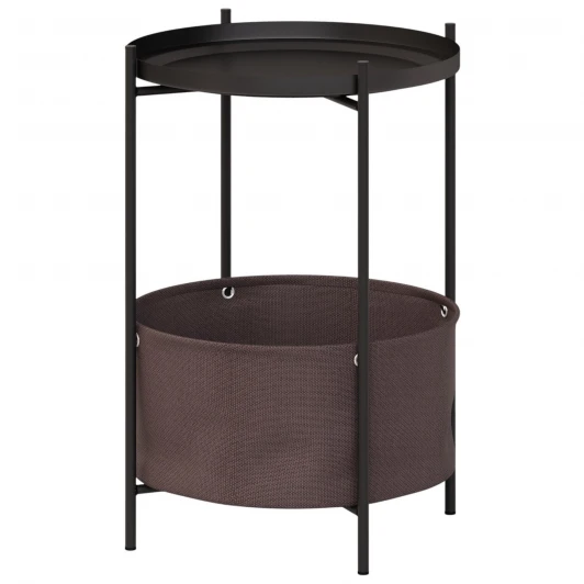 009759 Стол журнальный Элдей рогожка коричневый/черный Mebelik 009759