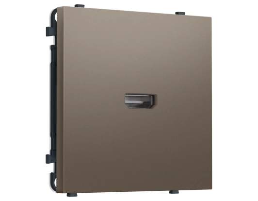 MS644030 Комплект механизма розетки HDMI 2.1 (Темная бронза матовый) Ambrella Volt QUANT PRO MS644030