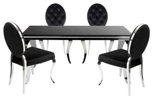 599478 Обеденная группа Woodville Элевис (Металл, Ткань, Стекло) арт.599478