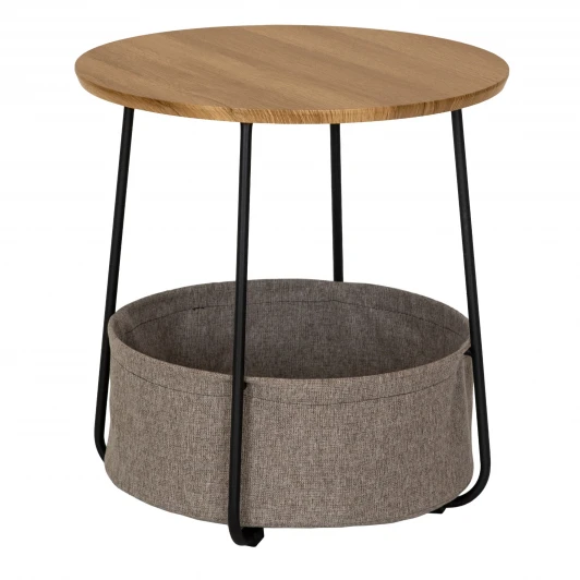 009859 Стол журнальный Саут 11Д дуб вотан/черный Mebelik 009859