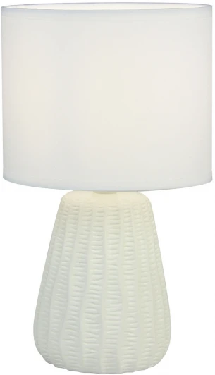 10202/L White Настольная лампа Escada Hellas 10202/L White 1х40Вт Е14, керамика/ткань, белый