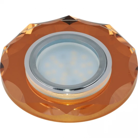 DLS-P105 GU5.3 CHROME/BRONZE Встраиваемый точечный светильник Fametto Peonia DLS-P105 GU5.3 CHROME/BRONZE (220V, круглые)