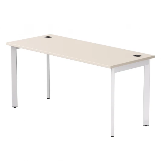 254S004GU9003 Стол прямой Everprof EVO (ЭВО) на металлокаркасе 1580х670х755 мм опоры 45гр Кашемир/Белый 254S004GU9003
