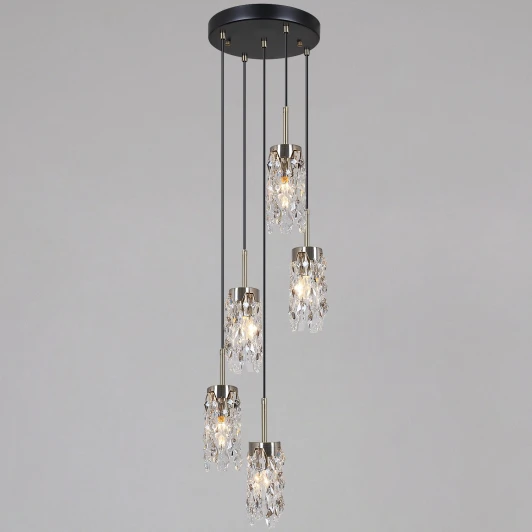 IL3588-5PSQ-26 AB DS Подвесной светильник хрустальный ILLUMICO IL3588-5PSQ-26 AB DS